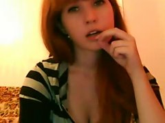 Comely Redhead With Big Natural Tits Love To Show Off Her Seductive Body