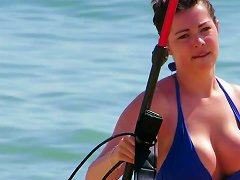 Chubby Teen With Gigatits At The Beach - Non Nude