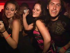 Pretty Amateur Teens With Long Hair Dancing Erotically In A Party At The Club